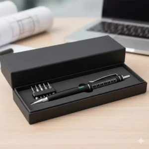 The versatile tool pen multi tool presented nicely inside its premium gift box, perfect for gifting.