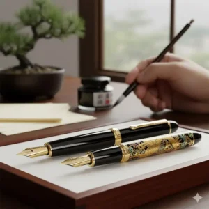 A beautiful Pilot or Namiki pen, highlighting the exceptional craftsmanship of Japanese top fountain pen brands.