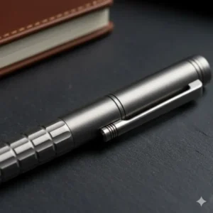 Detailed view of the smooth and satisfying machined bolt action pen mechanism, demonstrating why they are among the best machined pens.