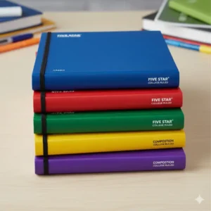 A variety of vibrant colors available for the mead five star composition notebook series.