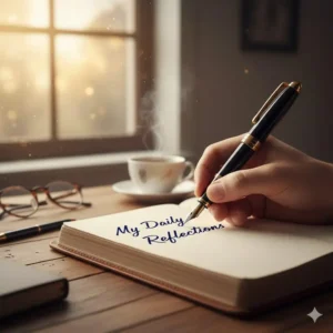 Elegant fountain-style good pens for journaling being used for smooth cursive writing in a luxury diary.