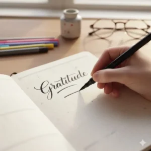 High-quality brush-tip good pens for journaling used for artistic hand lettering and decorative headers.