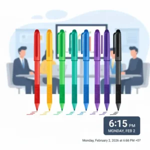 A side-by-side demonstration of how fast drying pens perform perfectly on both glossy and standard paper surfaces.