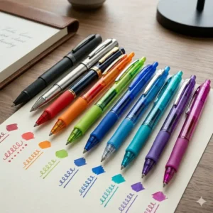 A wide variety of vibrant ink colors and styles available for cool rollerball pens.