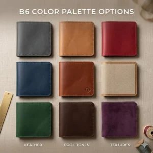 A professional color palette collection available for this stylish b6 notebook cover.