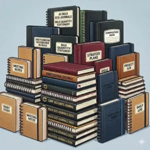 Blank page sketchbooks and artistic notebooks in bulk for creative workshops.