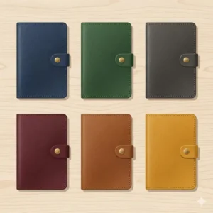 A step-by-step diagram showing how to insert a refill into a pocket notebook cover.