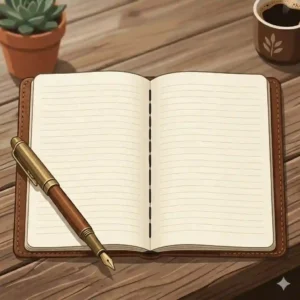 A multi-functional leather pocket notebook that doubles as a passport holder with card slots for travel.