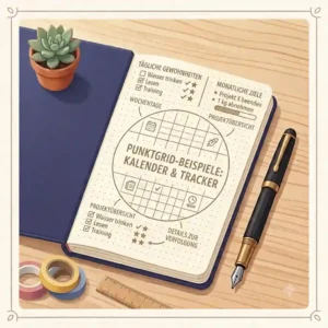 A close-up view of a fountain pen writing smoothly on the ink-resistant pages of a premium dotted graph notebook.