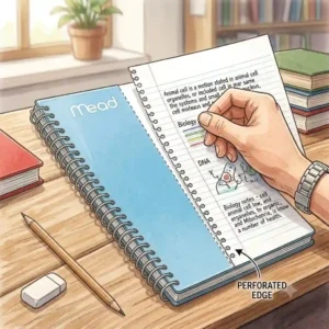 Mead spiral notebooks have high-quality perforated sheets for easy and clean page removal.